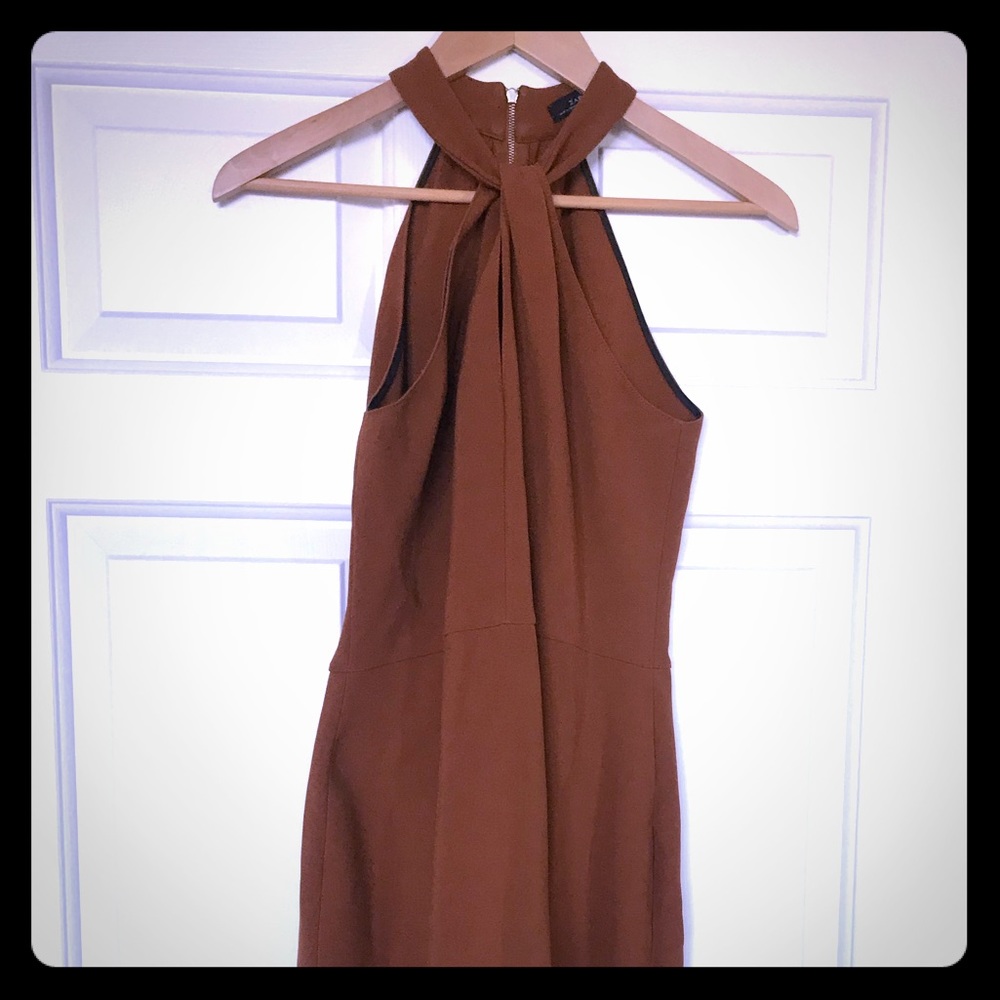 Lovely rust color cocktail dress